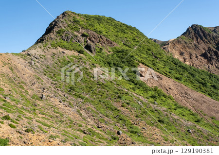 栃木県 那須山 登山道の風景 栃木県 那須山 登山道の風景 129190381
