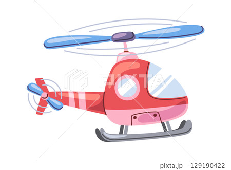 Red rescue helicopter cartoon design Red rescue helicopter cartoon design 129190422