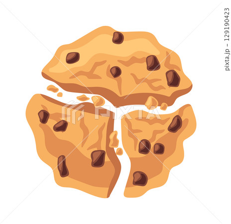 Cookies divided into three parts Cookies divided into three parts 129190423