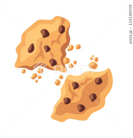 Oatmeal cookie uneaten pieces leftovers 129190439