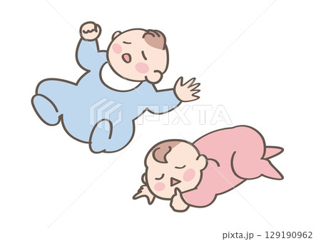 眠る赤ちゃん 129190962