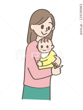 赤ちゃんを抱っこする人 129190963