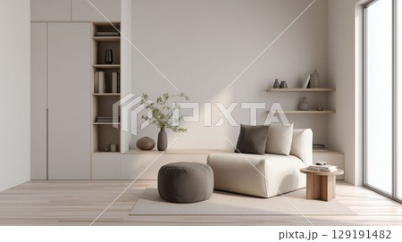 ミニマリストの整理整頓ルーム ミニマリストの整理整頓ルーム 129191482