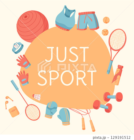 Colorful sport banner with dynamic gym equipment and workout tools. Trendy banner design highlighting fitness and healthy activity. Ideal for gym backgrounds posters. Colorful sport banner with dynamic gym equipment and workout tools. Trendy banner design highlighting fitness and healthy activity. Ideal for gym backgrounds posters. 129191512