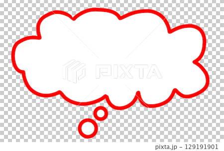 演講泡泡蓬鬆的紅色簡單 129191901