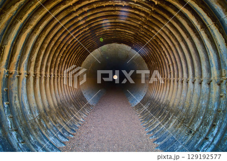 Industrial Tunnel with Light at the End Perspective in Owl Canyon Industrial Tunnel with Light at the End Perspective in Owl Canyon 129192577