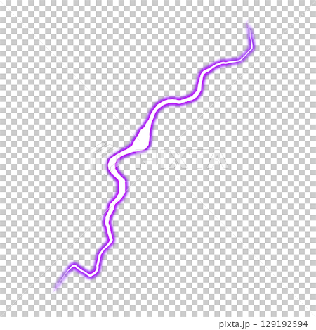 Purple lightning effect (transparent background) 129192594