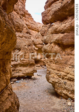 Desert Canyon Adventure in Owl Canyon with Eye-Level Perspective Desert Canyon Adventure in Owl Canyon with Eye-Level Perspective 129192638
