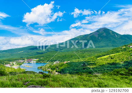 長野 白樺湖と蓼科山 長野 白樺湖と蓼科山 129192700