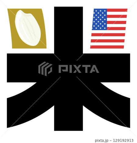 ユニーク文字アート｜米02 129192913