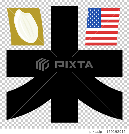 ユニーク文字アート｜米02 129192913