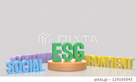 The ESG for ecology or  environment concept  3d Rendering. 129193045