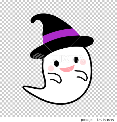 Cute Halloween ghost illustration 129194049