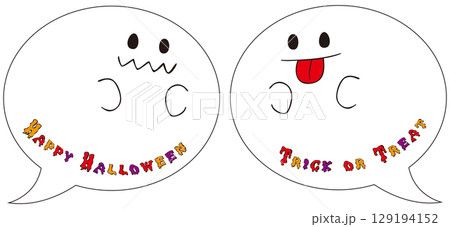 ハロウィンのおばけセット 129194152