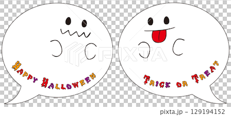 ハロウィンのおばけセット 129194152