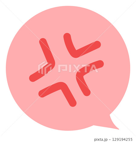 感情表現ふきだし 怒り イライラ ムカつく 主線なし カラー ベクターイラスト 感情表現ふきだし 怒り イライラ ムカつく 主線なし カラー ベクターイラスト 129194255