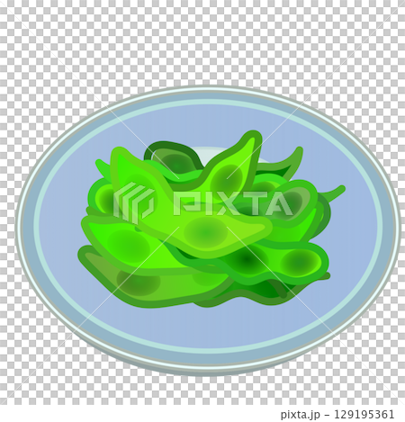 皿に乗った枝豆のイラスト 129195361