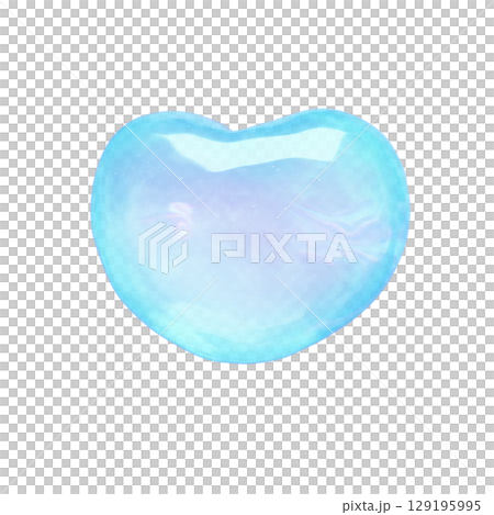 蓬鬆貼紙式 3D 插畫心型 129195995