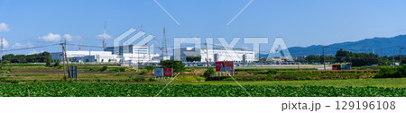 半導体関連企業周辺パノラマ風景　TSMC・ソニーセミコン・東京エレクトロンなど(熊本県菊池郡菊陽町) 129196108