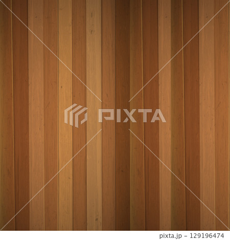 Natural Wood Planks Texture Background. Vintage Wooden Floor Surface. Vector 129196474