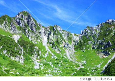 長野県・千畳敷カールの雄大な山岳風景 129196493