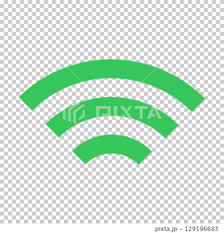 Green Wi-Fi icon illustration 129196683