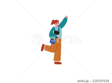 旅行 留学に旅立つ女性 旅行 留学に旅立つ女性 129197016