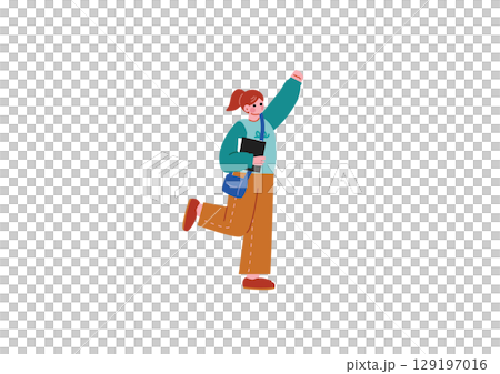 旅行 留学に旅立つ女性 旅行 留学に旅立つ女性 129197016