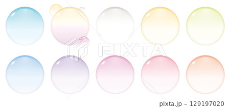 背景透過のペールトーン丸アイコン 背景透過のペールトーン丸アイコン 129197020