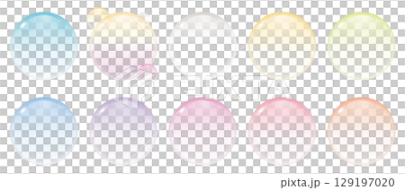 背景透過のペールトーン丸アイコン 背景透過のペールトーン丸アイコン 129197020