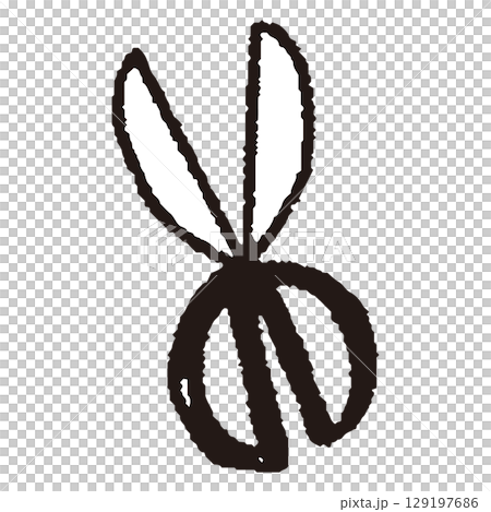 Hand drawn scissors 129197686