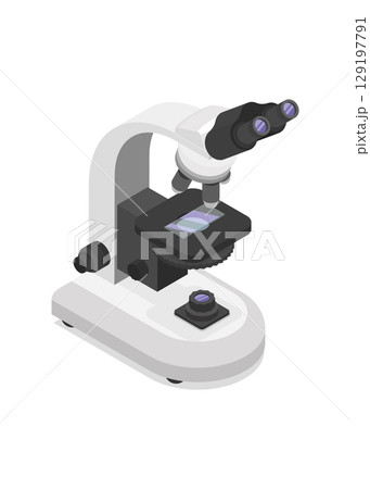 Microscope for research stock illustration Microscope for research stock illustration 129197791