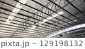 Interior View of a Metal Roof Structure 129198132