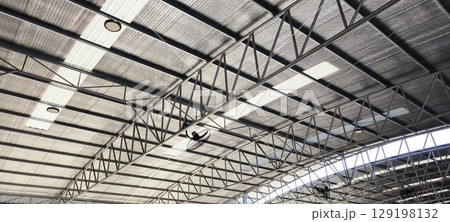 Interior View of a Metal Roof Structure Interior View of a Metal Roof Structure 129198132