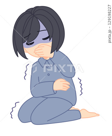 迷走神経反射になっている女性 迷走神経反射になっている女性 129198227