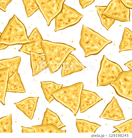 Vector Nachos Seamless Pattern Vector Nachos Seamless Pattern 129198245
