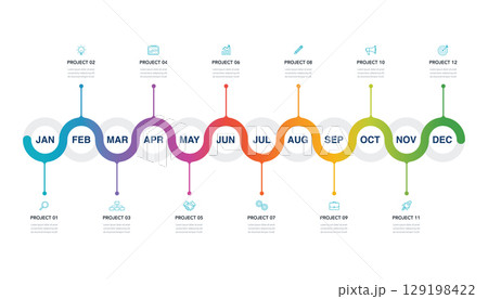 infographic illustration design template with icons and options or steps. 129198422