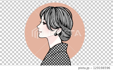 Illustration material of women and girls 129198596