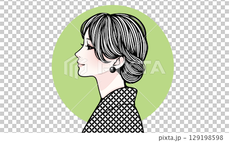 Illustration material of women and girls 129198598