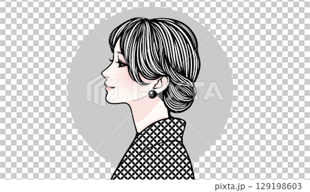 Illustration material of women and girls 129198603