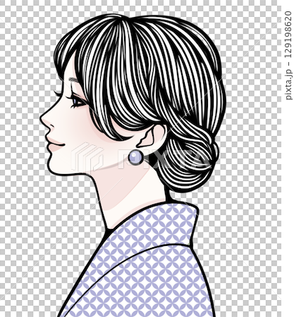 Illustration material of women and girls 129198620