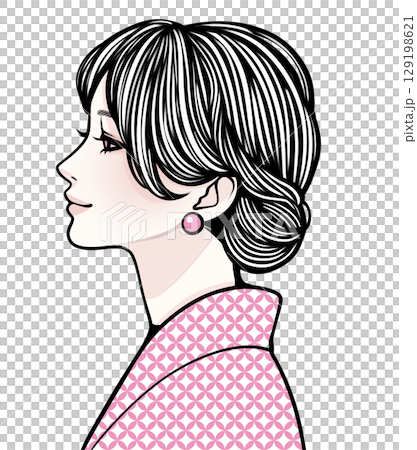 婦女和女孩插畫素材 129198621