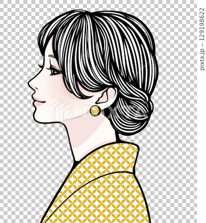 Illustration material of women and girls 129198622