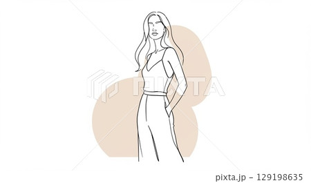 女性・女の子のイラスト素材 129198635