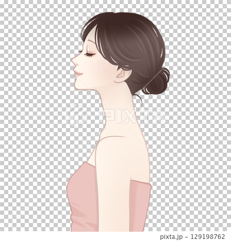 Illustration material of women and girls 129198762