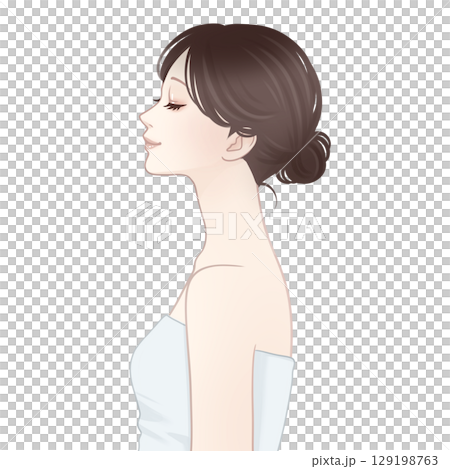 Illustration material of women and girls Illustration material of women and girls 129198763