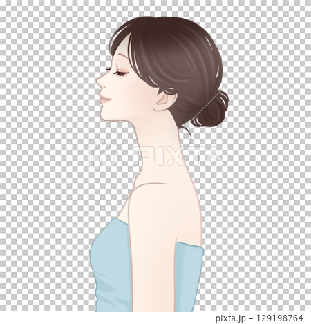 Illustration material of women and girls 129198764