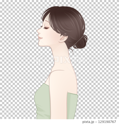 Illustration material of women and girls 129198767