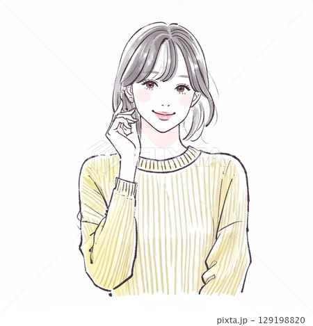 女性・女の子のイラスト素材 129198820