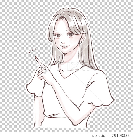 Illustration material of women and girls Illustration material of women and girls 129198888